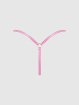 Natasha Lace Strappy G-String Cyclamen Pink