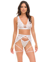 Naya Pretty Lace Plunge Bralette Bra Set