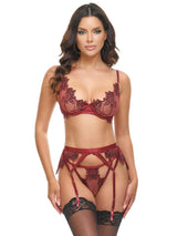 Nina Gartered Bra Set