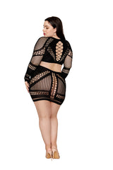 Dreamgirl Chemise - Queen Size - Black