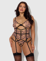 Nova Blacklight Glow Lace Corset & Thong Set