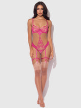 Nova Blacklight Glow Lace Teddy