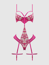 Nova Blacklight Glow Lace Teddy