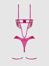 Nova Blacklight Glow Lace Teddy