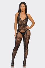 BeWicked Only For You Bodystocking Garter Style Plunge Neckline