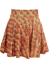 Daisy Corsets Skulls Gothic Print Stretch Lycra Skirt