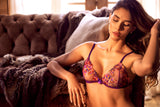 Orchid Obscura Embroidered Triangle Bra & Thong Set - Mapale