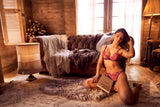 Orchid Obscura Embroidered Triangle Bra & Thong Set - Mapale