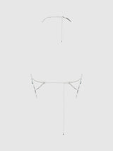 Oversized Rhinestone Top Silver