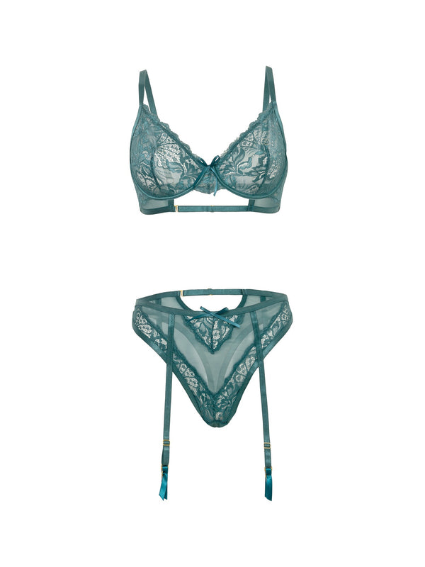 Oh la la Cheri Paisley Underwire Lace Bra Set