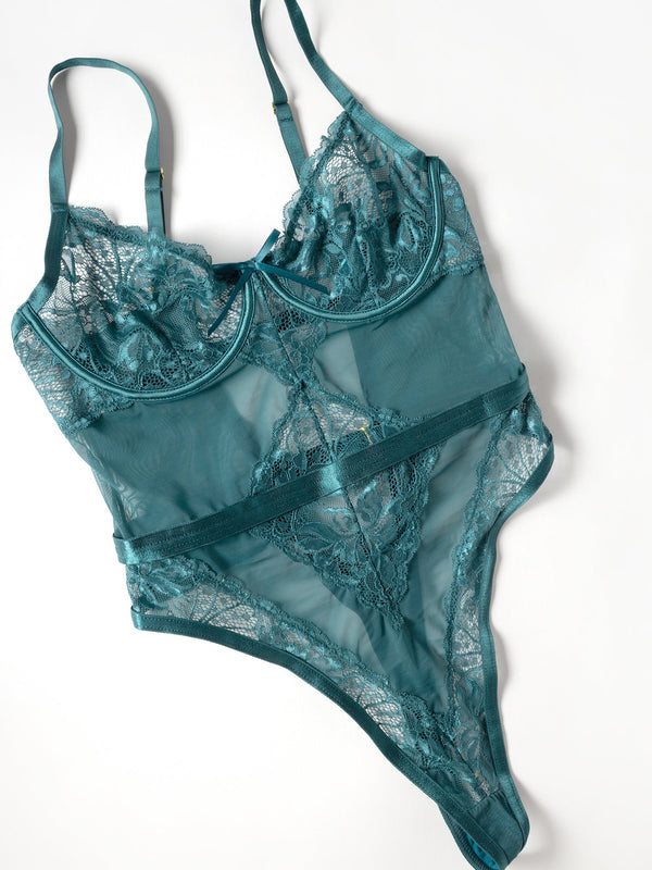 Paisley Underwire Lace Teddy