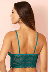 Palais Garnier Pacific padded bralette, all lace with hand-cut base, adjustable straps, and lace back.