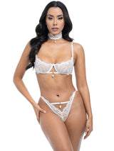 Perla Lace Bra Set White