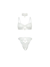 Perla Lace Bra Set White