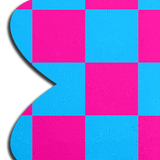 Pastease Neon Checkered Petal - Pink/Blue