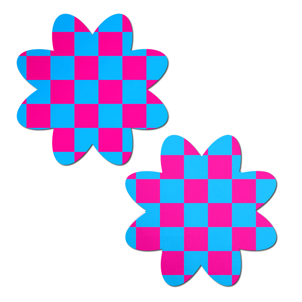 Pastease Neon Checkered Petal - Pink/Blue