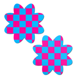 Pastease Neon Checkered Petal - Pink/Blue