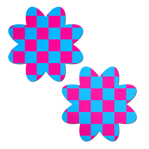 Pastease Neon Checkered Petal - Pink/Blue
