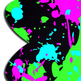Pastease Vibrant Neon Paint Splatter Petal - Multi-Color
