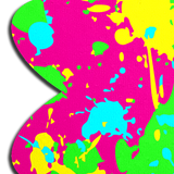 Pastease Neon Graffiti Paint Splatter - Pink