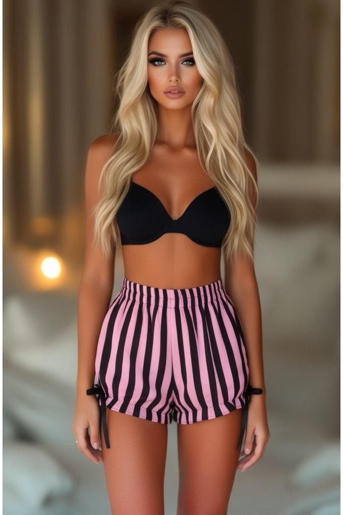 Daisy Corsets Pink/Black Striped Bloomers