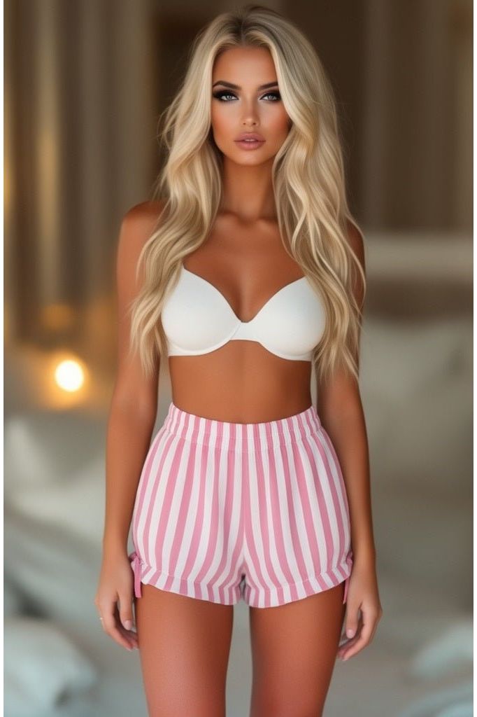 Daisy Corsets Pink/White Striped Bloomers