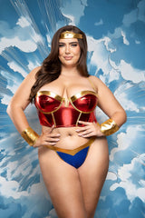 Fantasy Lingerie Queen Play Rope Me In 4pc Superhero Costume Set