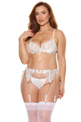 Coquette Pleasure Chain Gartered Underwire Bra Set