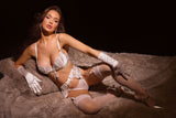 Coquette Pleasure Chain Gartered Underwire Bra Set