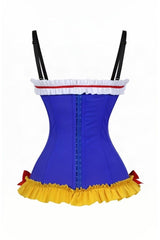 Daisy Corsets Lavish Blue/White/Red/Yellow Stretch Lycra Bustier Corset with Underwire Cups
