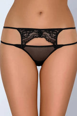 Axami Poison Lace Thong: sexy black lace and sheer mesh with a sensual cut.