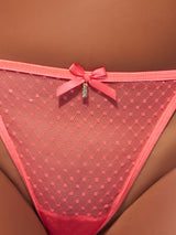 House of Desire Portia Swiss Dot Peekaboo Cups Babydoll & G-String Set Siesta