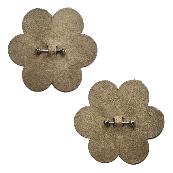 Pastease Pierced Flower Breast Petal w/Barbell Piercing - Nude