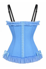 Daisy Corsets Lavish Light Blue Lace-Up Bustier Corset with Underwire Cups