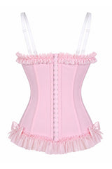 Daisy Corsets Lavish Light Pink Lace-Up Bustier Corset with Underwire Cups