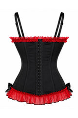 Daisy Corsets Lavish Red/Black Stretch Lycra Bustier Corset with Underwire Cups