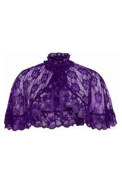Purple Lace Cape - Daisy Corsets