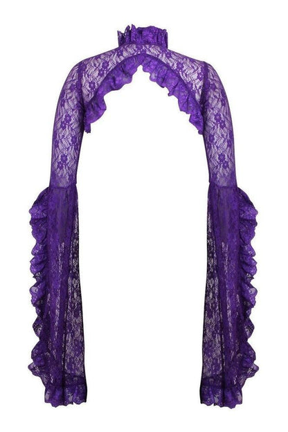 Purple Lace Shrug Bolero Jacket - Daisy Corsets