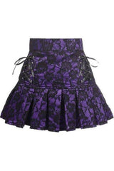 Daisy Corsets Satin w/Black Lace Overlay Lace-Up Skirt