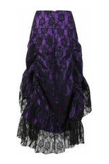 Daisy Corsets w/Black Lace Overlay Ruched Bustle Skirt