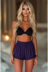 Daisy Corsets Purple/Black Striped Bloomers