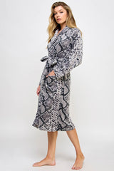 BeWicked Python Print Plush Payton Long Robe