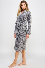 BeWicked Python Print Plush Payton Long Robe