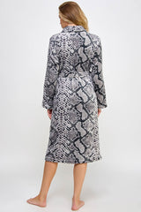 BeWicked Python Print Plush Payton Long Robe