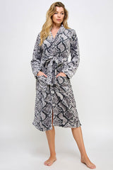 BeWicked Python Print Plush Payton Long Robe