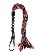 Saffron Braided Flogger - Red/Black