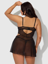 Nova Blacklight Glow Lace Babydoll Set