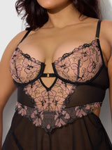 Nova Blacklight Glow Lace Babydoll Set