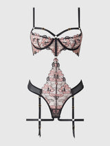 House of Desire Queen Teddy Blacklight Glow Lace Nova Black