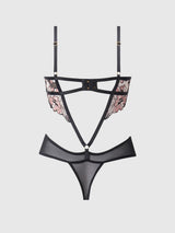 Nova Blacklight Glow Lace Teddy